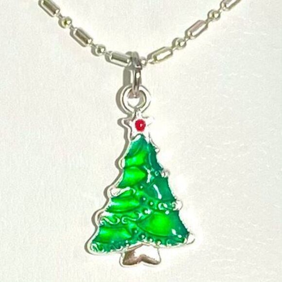 ATP Christmas Tree Necklace with 925 Silver Chain - Picture 5 of 8